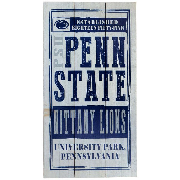 wooden plank Penn State Nittany Lions sign image